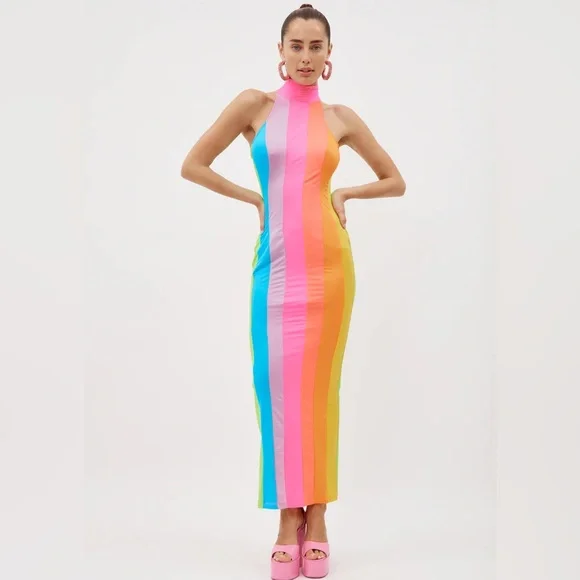 Revolve Dresses | Nwt Revolve New Arrivals Women's US S/EU 34 Iggy Dress in Cova Santa Rainbow. | Color: Blue/Pink | Size: S | Melodiemoyer's Closet REVOLVE | Dresses | Nwt Revolve New Arrivals Womens Us Seu 34 Iggy Dress In  Cova Santa Rainbow | Poshmark